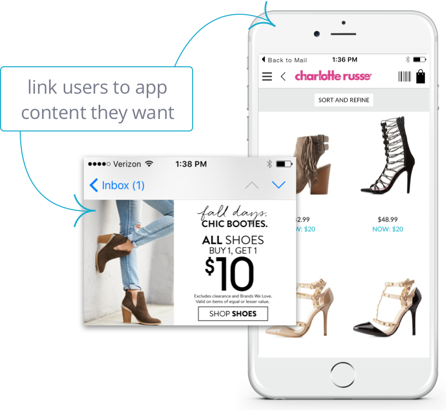 Deep Linked App Marketing Email