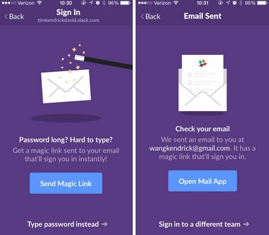 Slack email authentication